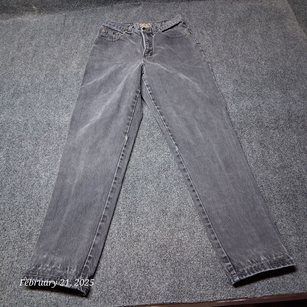 Vintage EXP Express Mom Jeans No.4 Black Women Size 11 26x30 High Waist‎